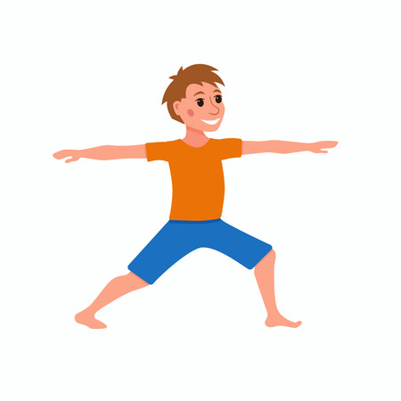 Yoga kids posesのイラスト素材