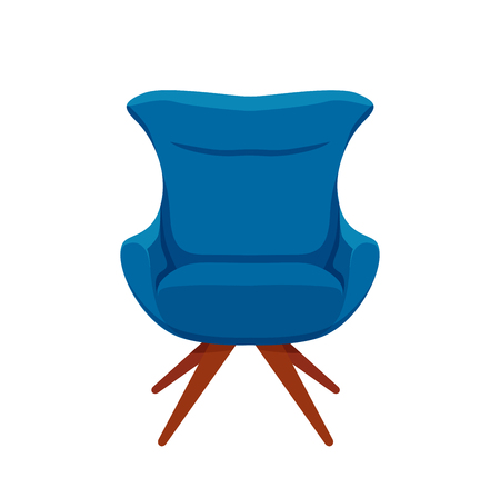 Armchair colorful cartoon illustrationのイラスト素材