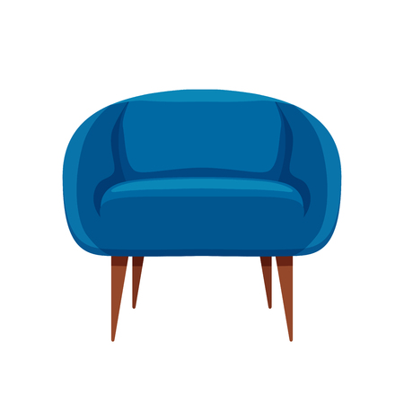 Armchair colorful cartoon illustrationのイラスト素材