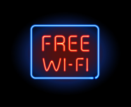 Neon glowing arrow pointerのイラスト素材