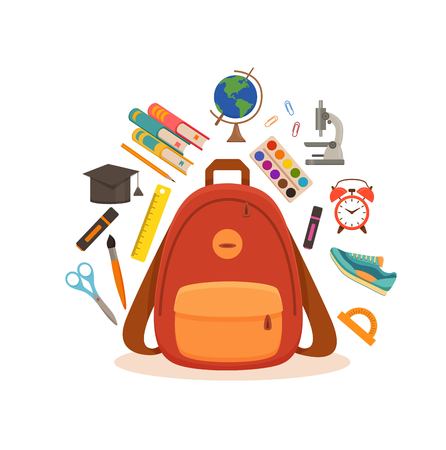 Back to school colorful vector concept.のイラスト素材