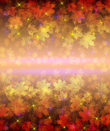 Autumn background with leavesのイラスト素材