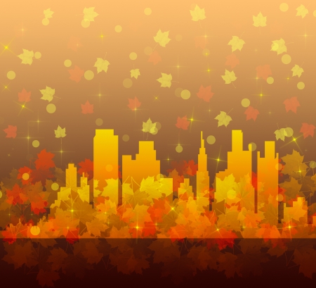 Autumn background with leavesのイラスト素材