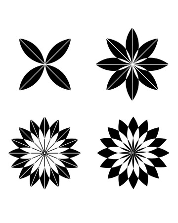Flower symbolsのイラスト素材