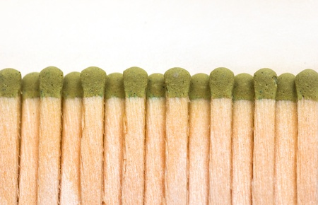 Macro view of row of matches の写真素材