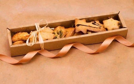 Christmas Cookies in the boxの写真素材