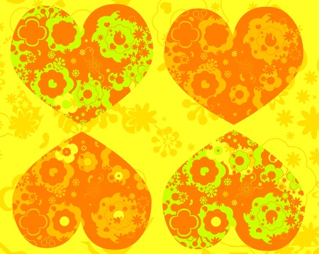 Pattern with heartsのイラスト素材