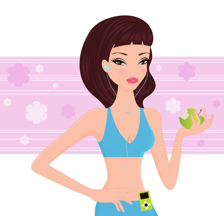 Fitness girlのイラスト素材