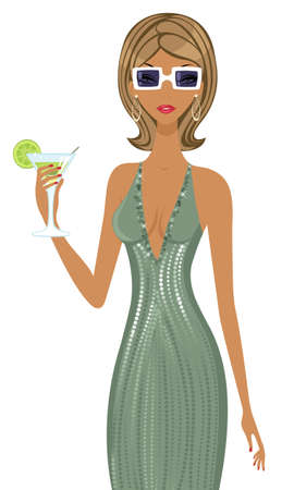 Glamorous girlのイラスト素材