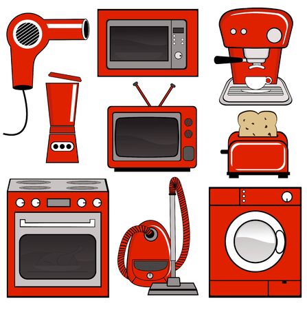 Household appliancesのイラスト素材