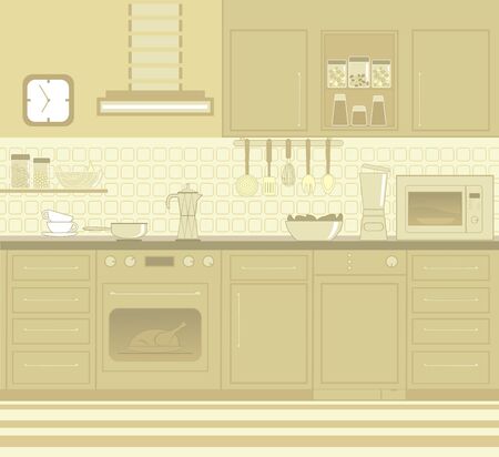 Kitchen furniture のイラスト素材