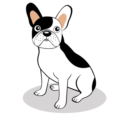French bulldogのイラスト素材