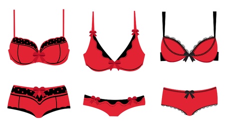 Sexy lingerie setのイラスト素材