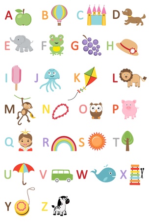 Fun kids alphabetのイラスト素材