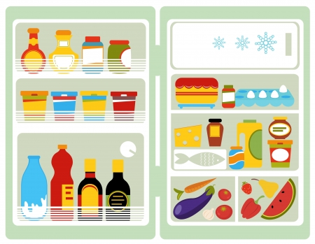 Open fridgeのイラスト素材