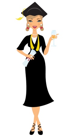 Graduate girlのイラスト素材