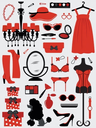 A fashion women accessories collectionのイラスト素材