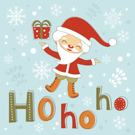Ho-ho-ho Santaのイラスト素材