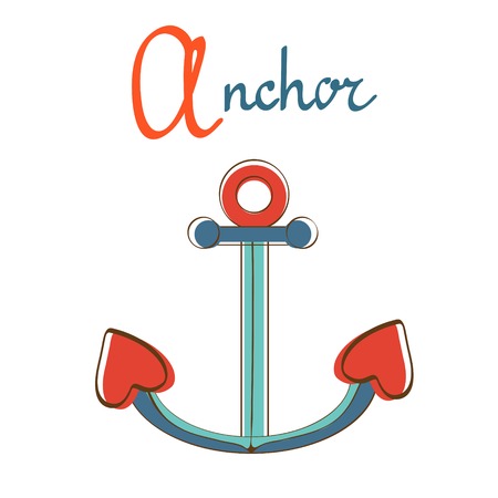 A is for anchor illustrationのイラスト素材