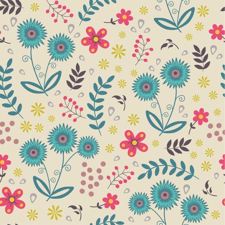 A beautiful seamless floral pattern. Vector illustrationのイラスト素材