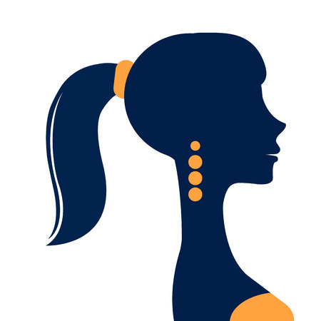 Beautiful  elegant woman silhouette in vector formatのイラスト素材