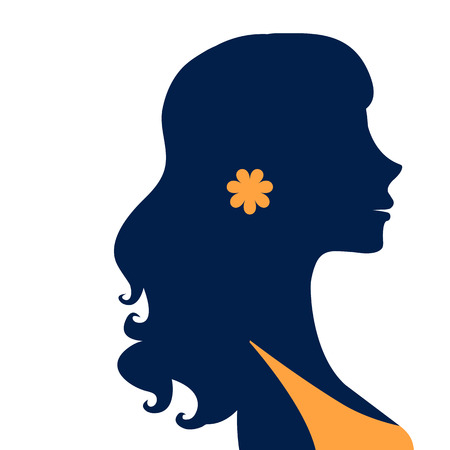 Beautiful  elegant woman silhouette in vector formatのイラスト素材