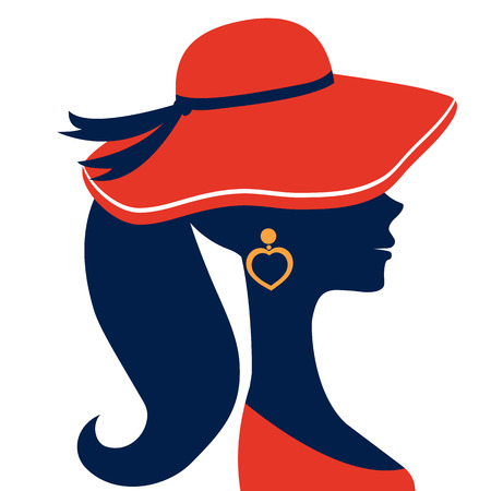 Beautiful  elegant woman silhouette in vector formatのイラスト素材