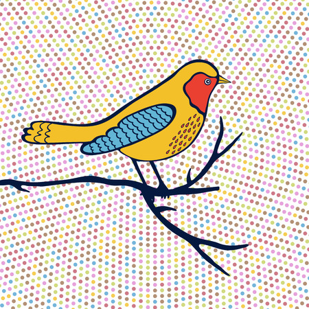 An illustration of beautiful colorful bird in vector formatのイラスト素材