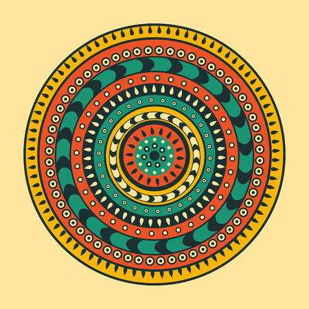 Circle background with many details. Vector illustrationのイラスト素材