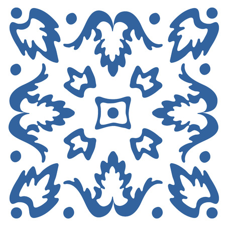 colorful Portuguese azulejo tile. illustration in vector formatのイラスト素材