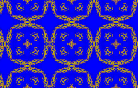 Portuguese Decorative Tiles. Mustard Hawaii Geometric Pattern. Portuguese Decorative Tiles Background. Palm Gold Fine Pattern. Violet Arabic Geometric Geoのeditorial素材