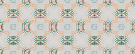 Background Hand Drawn Geometrical Pattern. Graphic Flora Patchwork Texture. Hand Drawn Geometrical Pattern. Square Aztec Mediterranean Pattern. Contemporary Summer Bohemianの写真素材