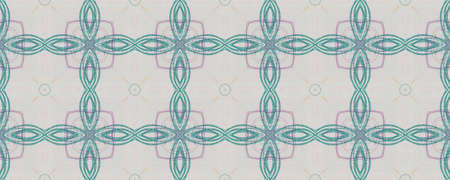 Hand Drawn Geometrical Pattern. Simple Flora Arabesque Artwork. Background Hand Drawn Geometrical Pattern. Rhombus Ikat Islam Textile. Funky Petal Bohemianの写真素材