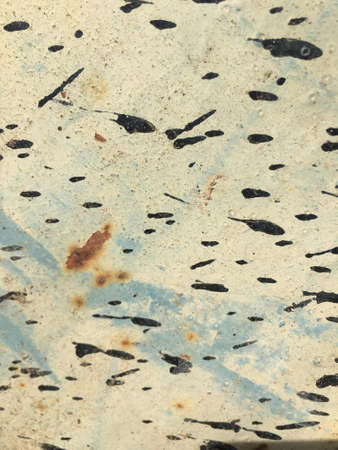 Zinc Metal Texture. Iron Distressed Blue Design. Rustic Yellow Pattern. Background Zinc Metal Texture. Blue Metal Pattern. Vintage Rusty Painting.の写真素材