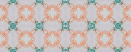 Background Hand Drawn Geometrical Pattern. Hand Leaves Square Carpet. Hand Drawn Geometrical Pattern. Seamless Boho Spanish Illustration. Cartoon Daisy Mandalaの写真素材