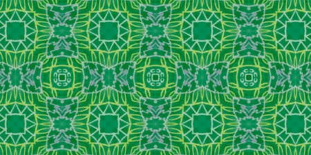 Hand Drawn Geometrical Pattern. Hand Summer Square Motif. Background Hand Drawn Geometrical Pattern. Striped Faience Sicily Print. Childish Hawaii Symmetryの写真素材
