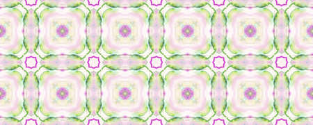 Portuguese Decorative Tiles. Kaleidoscope Hawaii Faience Illustration. Islamic Creamy Leaves Print. Portuguese Decorative Tiles Background. Modern Banner. Cuteの写真素材