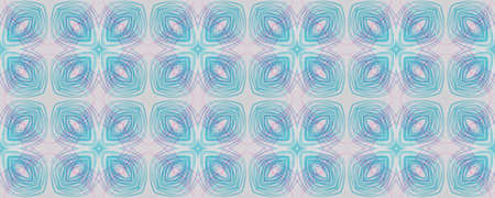 Portuguese Decorative Tiles. Ethnic Ornate Banner. Portuguese Decorative Tiles Background. Iran Grunge Pattern. Watercolor Square Batik Artwork. Drawnの写真素材