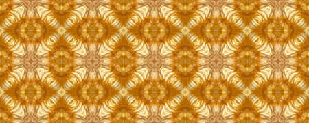 Portuguese Decorative Tiles. Symmetry Creamy Orange Style. Portuguese Decorative Tiles Background. Mediterranean Faience Design. Tile Summer Summer Textile. Cuteの写真素材