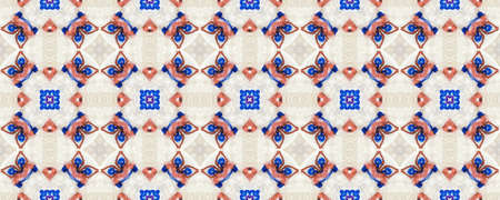 Portuguese Decorative Tiles. Batik Grunge Decor. Portuguese Decorative Tiles Background. Spanish...
