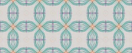Portuguese Decorative Tiles. Floral Patchwork Carpet. Portuguese Decorative Tiles Background. Portugal Line Texture. Paintbrush Watercolor Tile Style. Sketchの写真素材