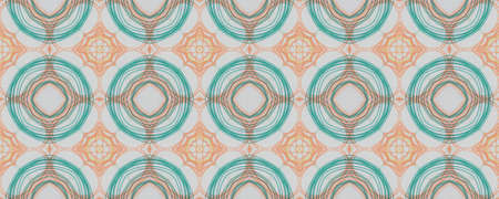 Portuguese Decorative Tiles. Boho Watercolor Artwork. Portuguese Decorative Tiles Background. Rome Simple Pattern. Brush Grunge Floral Print. Lineの写真素材