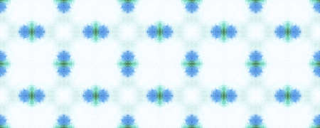 Portuguese Decorative Tiles. Rome Pattern. Portuguese Decorative Tiles Background. Floral Mosaic Texture. Azulejo Motif. Chevron Grass Watercolorの写真素材