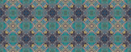 Portuguese Decorative Tiles. Pink Portuguese Decor. Geometric Ikat Texture. Portuguese Decorative Tiles Background. Batik Cyan Decor. Breezeの写真素材