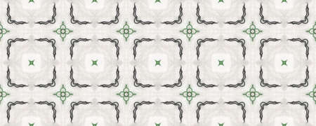 Portuguese Decorative Tiles. Geo Geometric Banner. Portuguese Decorative Tiles Background. Arab Textile. Modern Illustration. Batik Garden Arabesqueの写真素材