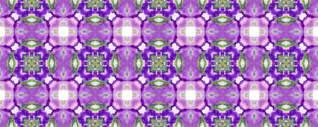 Portuguese Decorative Tiles. Oriental Daisy Fine Ornate. Islam Summer Hawaii Ornament. Portuguese Decorative Tiles Background. Azulejo Backdrop. Violetの写真素材