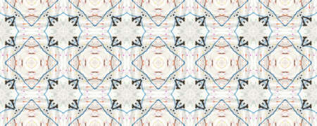 Portuguese Decorative Tiles. Islamic Wall. Portuguese Decorative Tiles Background. Ethnic Symmetry Design. Patchwork Wall. Ikat Repeat Azulejoの写真素材