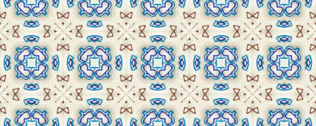 Portuguese Decorative Tiles. Rome Ornament. Portuguese Decorative Tiles Background. Ikat Vintage Texture. Azulejo Carpet. Batik Arabian Texture.の写真素材