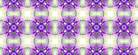 Portuguese Decorative Tiles Background. Azulejo Garden Aztec Style. Andalusia Creamy Summer Wall. Portuguese Decorative Tiles. Watercolor Artwork. Cuteの写真素材