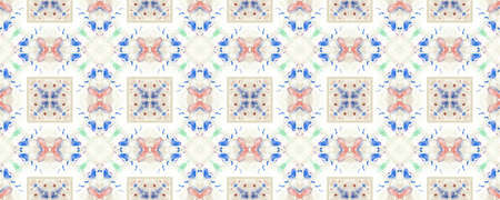 Portuguese Decorative Tiles. Vintage Moroccan Style. Hawaii Boho Surface. Portuguese Decorative Tiles Background. Square Pakistan Surface. Daisy Cuteの写真素材
